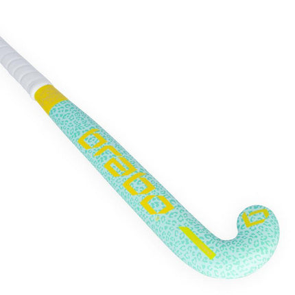 Brabo O'Geez Animal Cheetah Mint/Yellow Junior Hockey Stick 2020