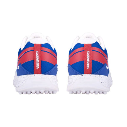 Kookaburra KC 1.0 Rubber Cricket Shoes White/Blue/Red 2024