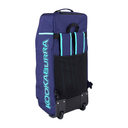 Kookaburra WD6000 Wheelie Duffle Bag Navy/Aqua