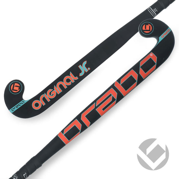 Brabo O'Geez Original Black/Orange/Blue Junior Wooden Hockey Stick 2017