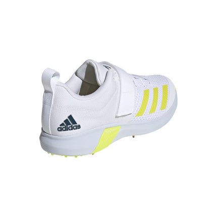 Adidas Adipower Vector Cricket Shoes White/Yellow 2022