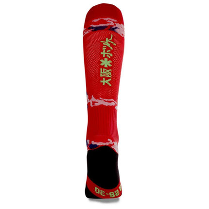 Osaka Sox Hockey Socks - Red Camo/Green