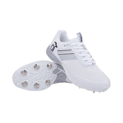 Kookaburra KC 2.0 Spike Cricket Shoes 2023 White/Grey