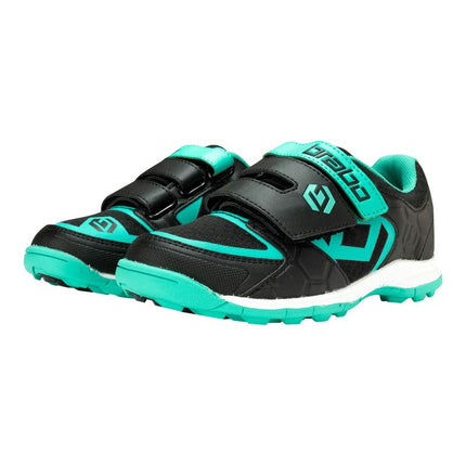 Brabo Velcro Hockey Shoes 2023 Black/Turquoise