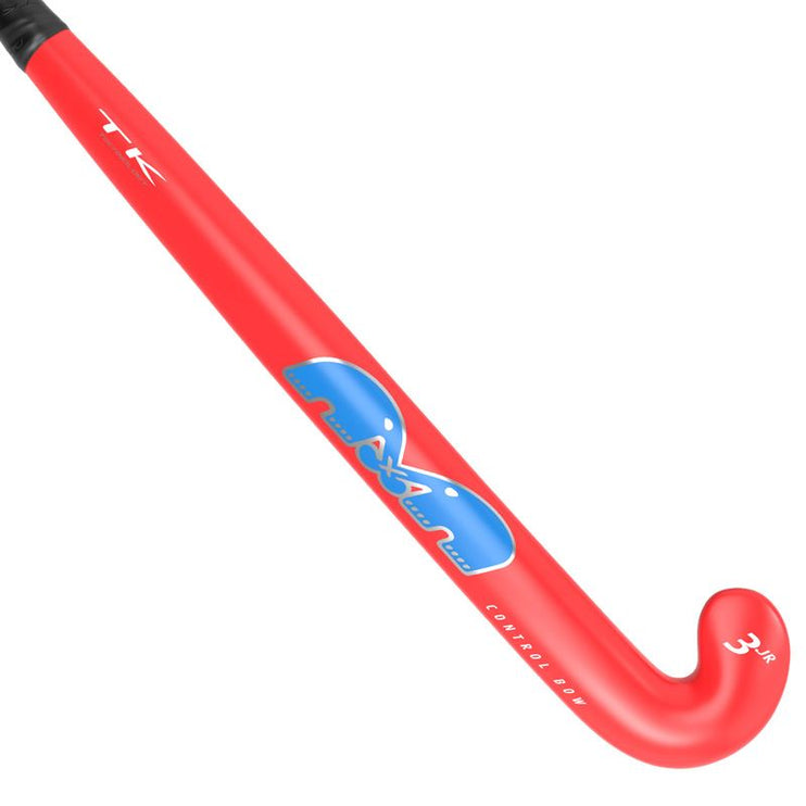 TK 3 Control Bow Junior Hockey Stick Red-Blue 2023