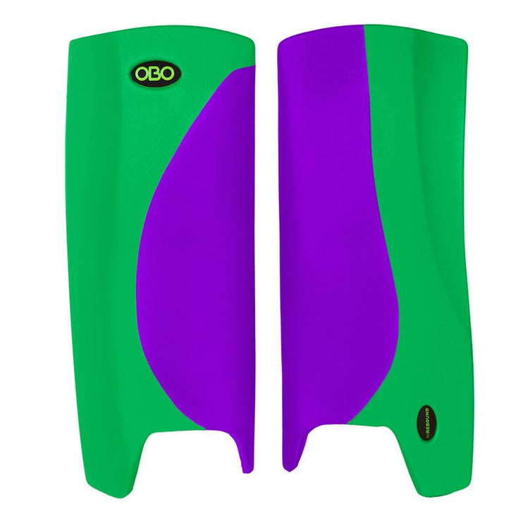 OBO Robo Hi-Rebound Leg Guards Purple/Green