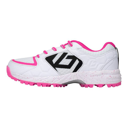 Brabo Tribute Hockey Shoes 2023 White/Neon Pink