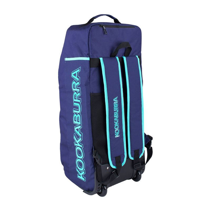 Kookaburra WD6000 Wheelie Duffle Bag Navy/Aqua