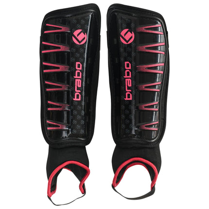 Brabo Shinguard F4 with Ankle Sock #Black/Pink