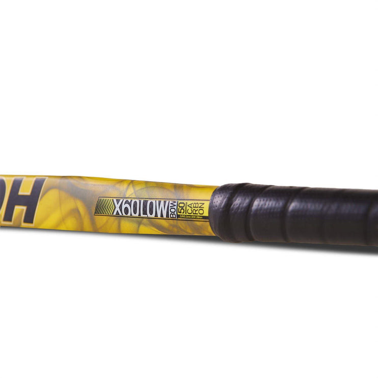 JDH X60TT Low Bow Composite Hockey Stick Yellow 2021