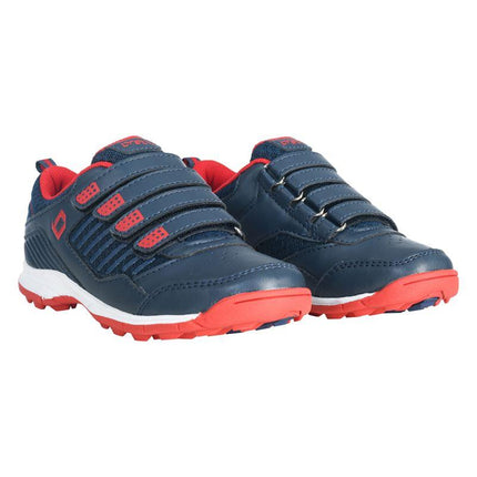 Brabo Velcro Navy/Red Junior Hockey Shoes 2020