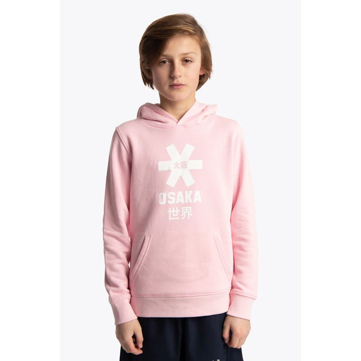 Osaka Deshi Kids Hoodie White Star Cotton Pink