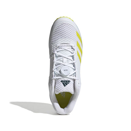 Adidas Adipower Vector Mid Cricket Shoe 2022 White/Yellow