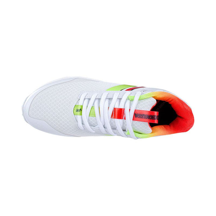 Kookaburra KC 2.0 Rubber Junior Cricket Shoes 2023 White/Red/Yellow