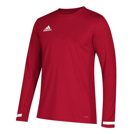 Adidas T19 Mens Long Sleeve Tee Red/White