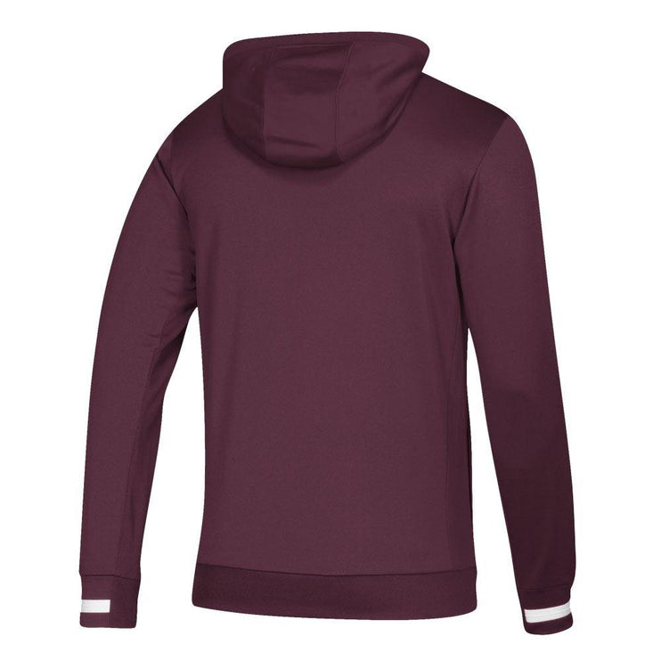 Adidas T19 Mens Hoody Maroon/White