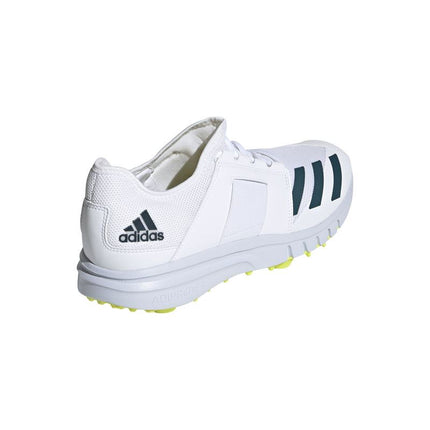 Adidas Howzat Spike Cricket Shoes White/Yellow 2022