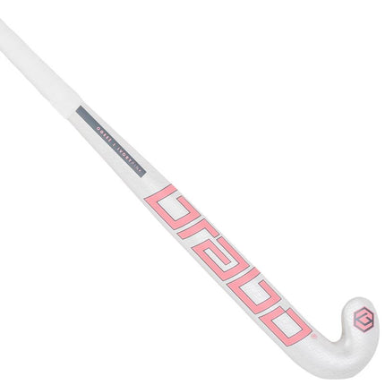 Brabo O'Geez Original Pearl White/Pink Junior Wooden Hockey Stick 2022