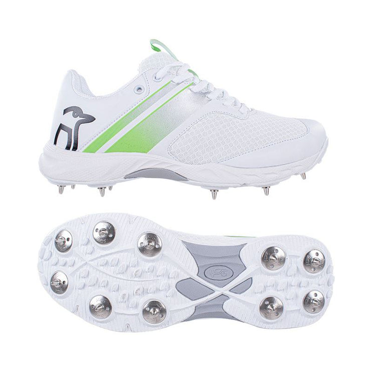 Kookaburra KC 3.0 Spike Cricket Shoes 2023 White/Lime