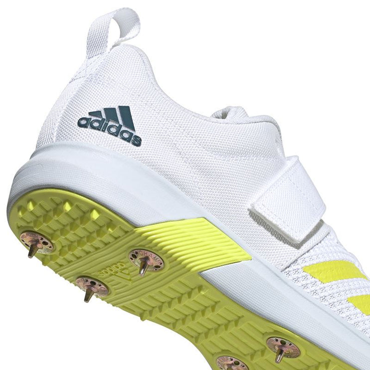 Adidas Adipower Vector Cricket Shoes White/Yellow 2022