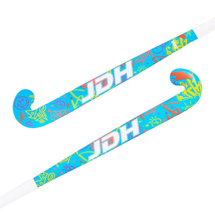 JDH Junior Graffiti Wooden Hockey Stick Blue 2022