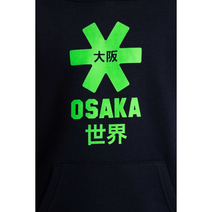 Osaka Deshi Kids Hoodie Green Star Navy Melange