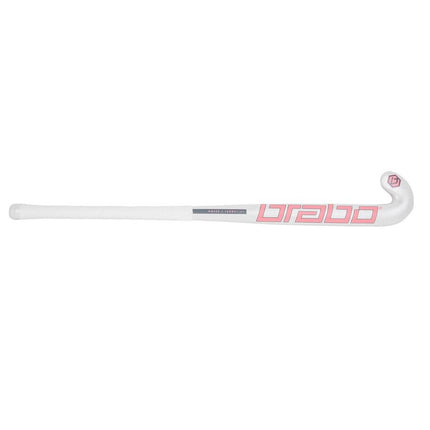 Brabo O'Geez Original Pearl White/Pink Junior Wooden Hockey Stick 2022