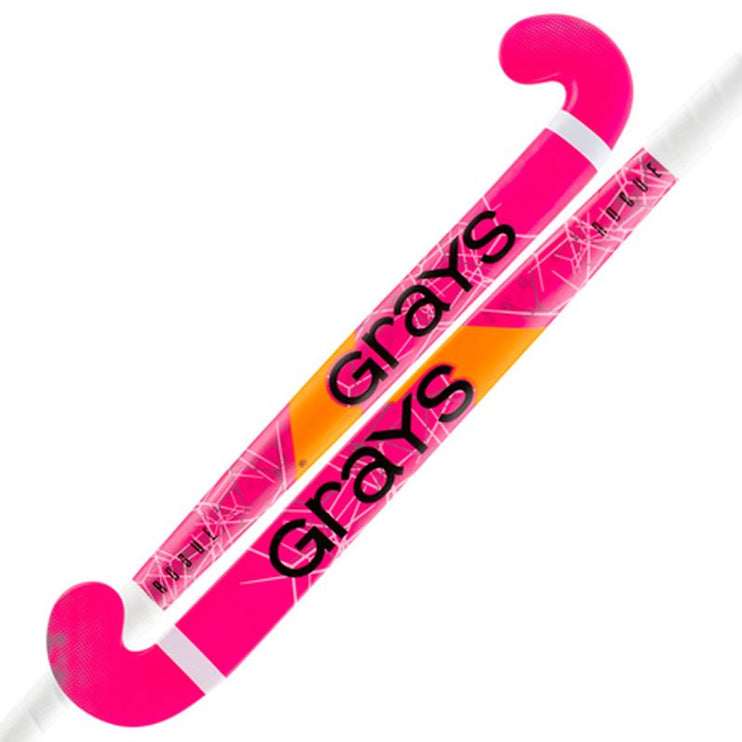 Grays Rogue Ultrabow Micro Junior Wooden Hockey Stick Pink/White 2023