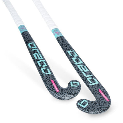 Brabo O'Geez Animal Cheetah Silver/Mint Junior Hockey Stick 2020