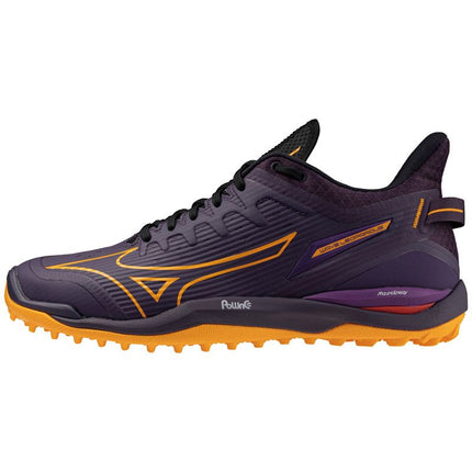 Mizuno Wave Leopardus Purple Magic/Carrot Curl/High Risk Red Hockey Shoes 2024