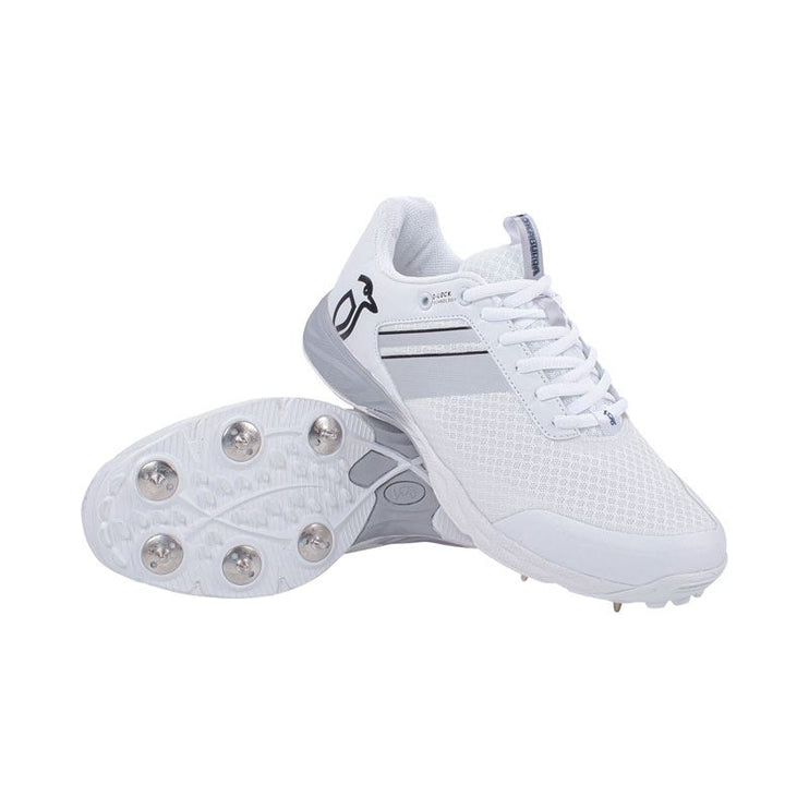 Kookaburra KC 2.0 Spike Junior Cricket Shoes 2023 White/Grey