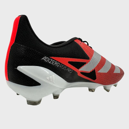 Adidas Adizero RS15 Pro FG Rugby Boots Black/Silver/Red