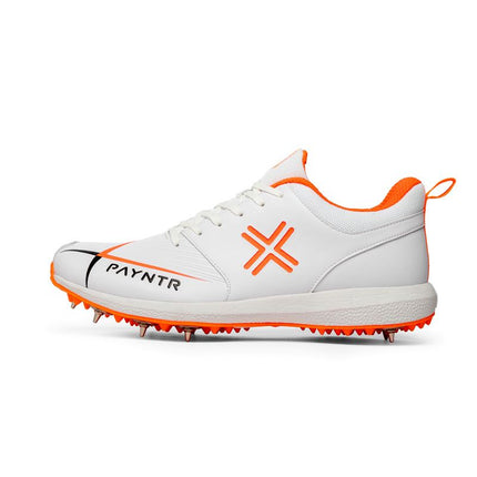 Payntr V Spike Cricket Shoe White/Orange 2022