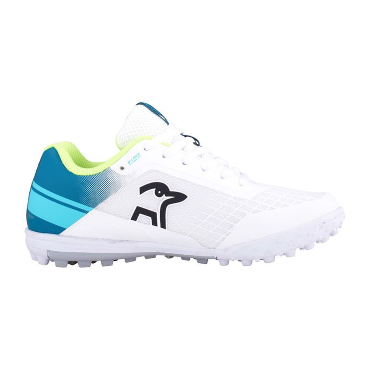 Kookaburra KC 5.0 Rubber Junior Cricket Shoes White/Teal 2024