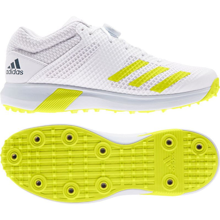 Adidas Adipower Vector Mid Cricket Shoe 2022 White/Yellow