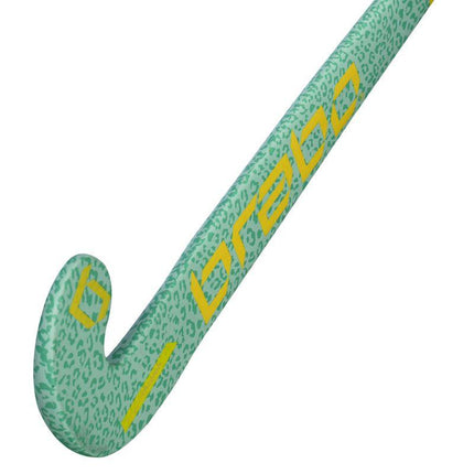 Brabo O'Geez Animal Cheetah Mint/Yellow Junior Hockey Stick 2020