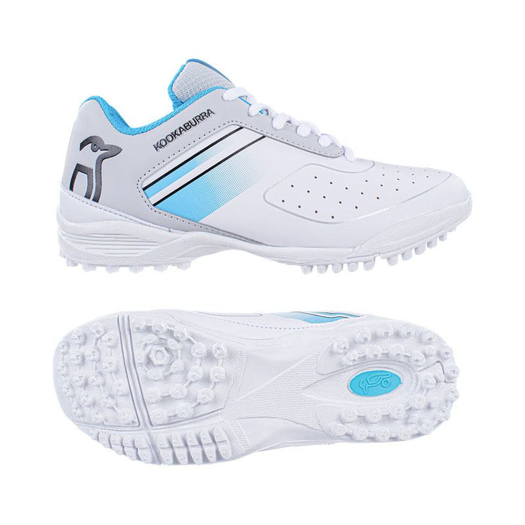 Kookaburra KC 5.0 Rubber Junior Cricket Shoes 2023 White/Mint/Grey