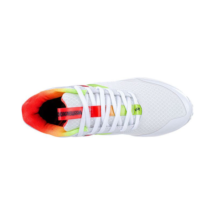 Kookaburra KC 2.0 Rubber Junior Cricket Shoes 2023 White/Red/Yellow