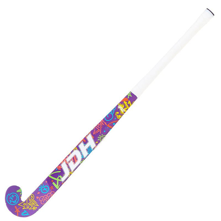 JDH Junior Graffiti Wooden Hockey Stick Purple 2022