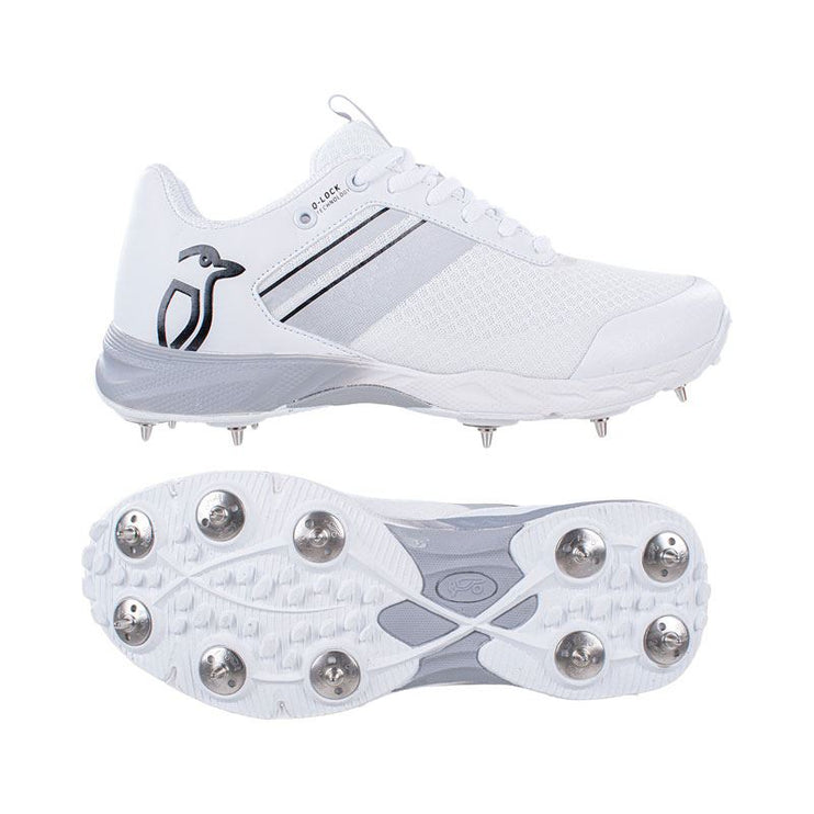 Kookaburra KC 2.0 Spike Cricket Shoes 2023 White/Grey