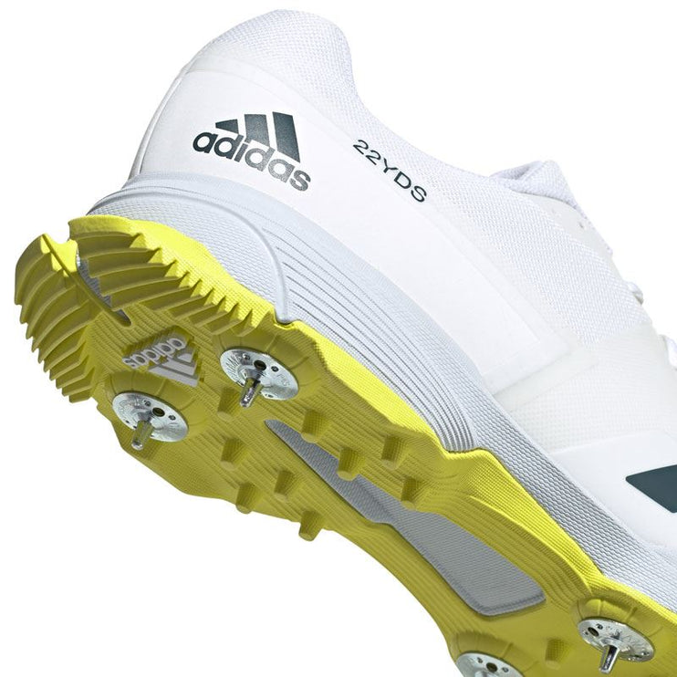 Adidas 22YDS Cricket Shoes White/Yellow 2022