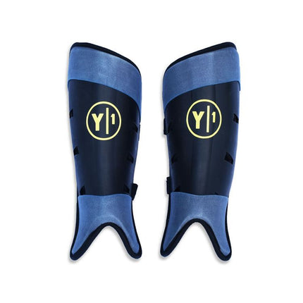 Young Ones Y1 P1 Plastic Hockey Shin Pads Black/Yellow