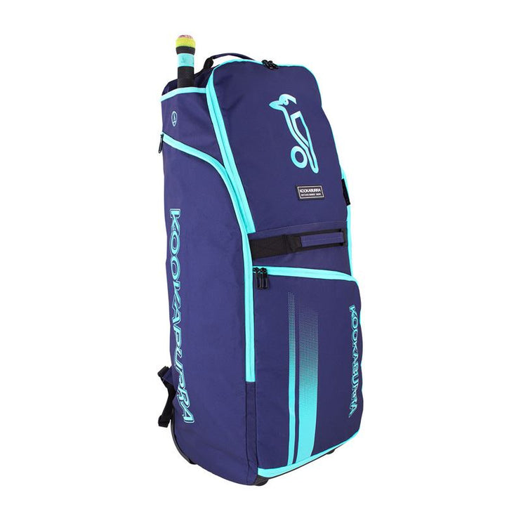 Kookaburra WD4000 Wheelie Duffle Bag Navy/Aqua