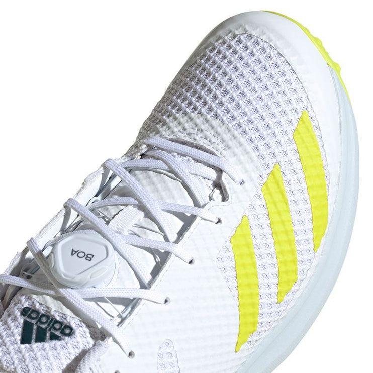 Adidas Adipower Vector Mid Cricket Shoe 2022 White/Yellow