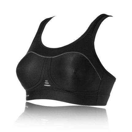 Pure Lime High Impact Compression Sports Bra Black