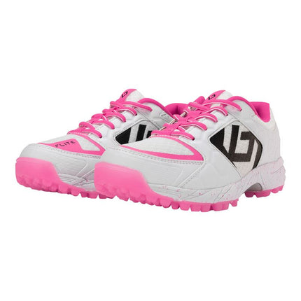 Brabo Tribute Hockey Shoes 2023 White/Neon Pink