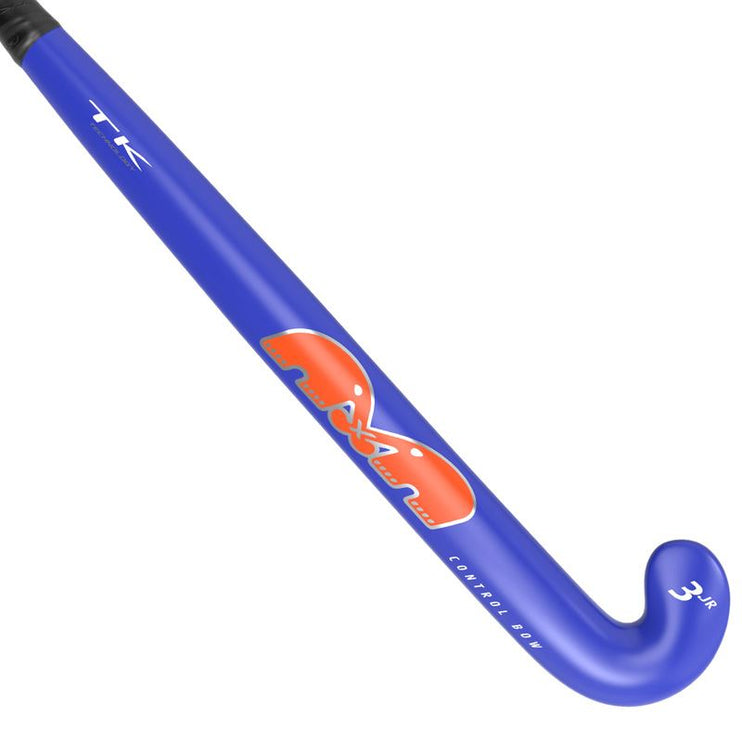 TK 3 Control Bow Junior Hockey Stick Blue-Orange 2023