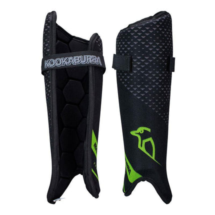 Kookaburra Phaze Hockey Shinguard 2021 Black/Lime