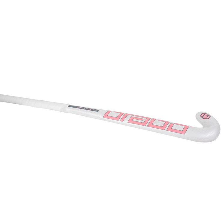 Brabo O'Geez Original Pearl White/Pink Junior Wooden Hockey Stick 2022