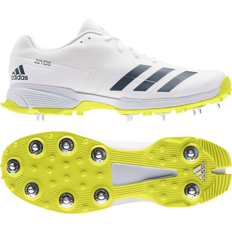 Adidas 22YDS Cricket Shoes White/Yellow 2022
